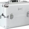 Veronica NAIL-PRODUCTS - Aluminium Koffer - Zilver - 3 Vaks - Draagriem En Afsluitbaar - Beautycase Voor Nagel, Pedicure, Manicure, Visagie, Make-up, Kapper Spullen. -Cosmeticawinkel 1200x961 2