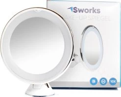 Vergroot Make Up En Scheer Spiegel Met LED Verlichting - 10x Vegroting En Natuurlijk Licht Voor Cosmetica/Scheren/Epileren - 360° Graden Verstelbare Zuignap En Wandbevestiging - Badkamer/Douche/Slaapkamer - Rond – Wit 16 Vergroot Make Up En Scheer Spiegel Met LED Verlichting - 10x Vegroting En Natuurlijk Licht Voor Cosmetica/Scheren/Epileren - 360° Graden Verstelbare Zuignap En Wandbevestiging - Badkamer/Douche/Slaapkamer - Rond – Wit -Cosmeticawinkel 1200x965 4