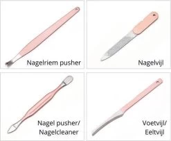 Professionele 16-in-1 Manicure / Pedicure Set In Rose Gold In Luxe Opbergdoosje | Nagelgarnituur 16 Stuks Roségoud / Goud | Nagelknipper Nageltang Ingegroeide Teennagel Manicureset Pedicureset | Nagelschaar Nagelschaartje Nageltang Nagelknipper -Cosmeticawinkel 1200x985 3
