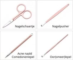 Professionele 16-in-1 Manicure / Pedicure Set In Rose Gold In Luxe Opbergdoosje | Nagelgarnituur 16 Stuks Roségoud / Goud | Nagelknipper Nageltang Ingegroeide Teennagel Manicureset Pedicureset | Nagelschaar Nagelschaartje Nageltang Nagelknipper -Cosmeticawinkel 1200x986