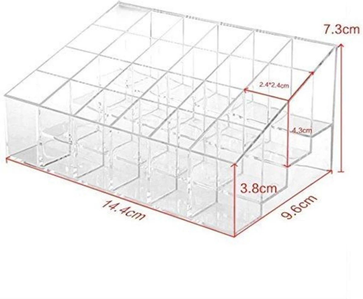 Acryl Make-up Organizer - 24 Rum 5 Acryl Make-up Organizer - 24 Rum - Afbeelding 3