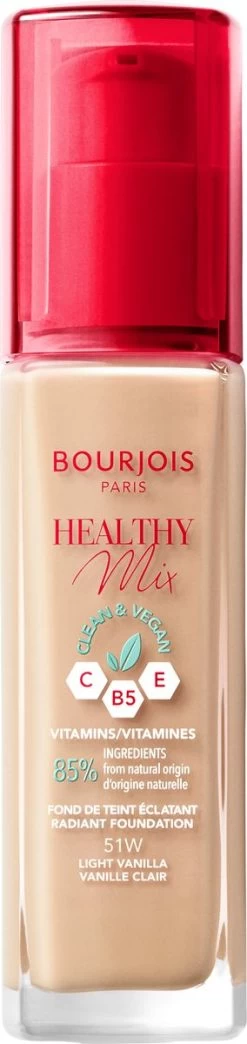 Bourjois Healthy Mix Clean Vegan Foundation 051 Light Vanilla -Cosmeticawinkel 284x1200 1