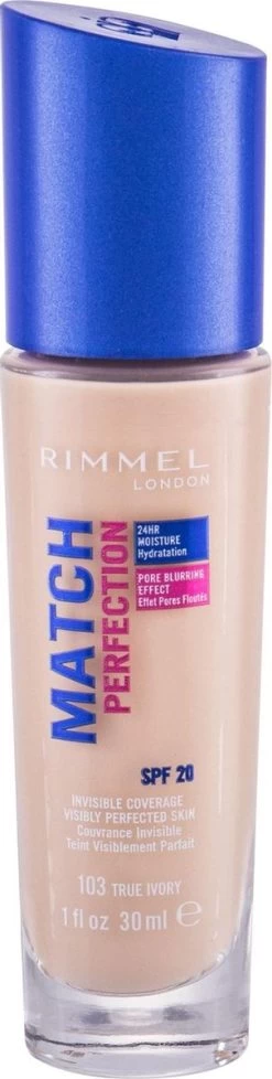 Rimmel London Match Perfection Foundation 103 True Ivory -Cosmeticawinkel 303x1200 1