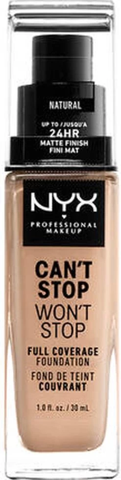 NYX Professional Makeup - Can't Stop Won't Stop Foundation - Natural -Cosmeticawinkel 303x1200 2