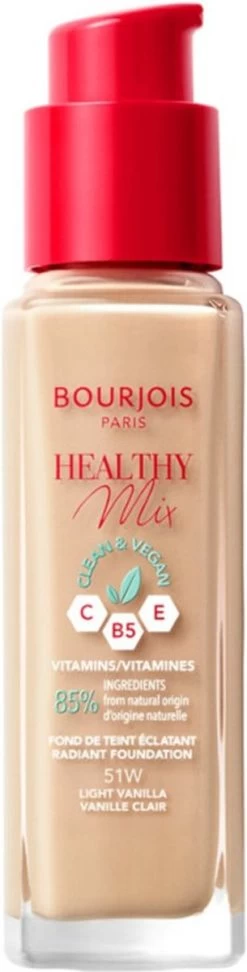 Bourjois Healthy Mix Clean Vegan Foundation 051 Light Vanilla -Cosmeticawinkel 305x1200 2