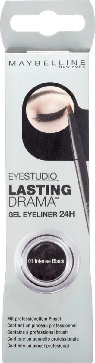 Maybelline Lasting Drama Gel Liner - Zwart - Eyeliner 12 Maybelline Lasting Drama Gel Liner - Zwart - Eyeliner - Afbeelding 10