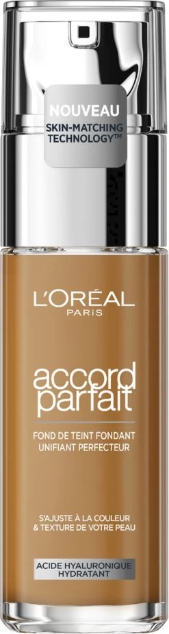 L’Oréal Paris - Accord Parfait Foundation - 8D/W - Natuurlijk Dekkende Foundation Met Hyaluronzuur En SPF 16 - 30 Ml