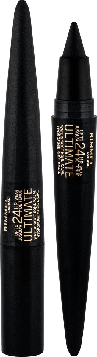 Rimmel London Ultimate Kohl Kajal - Eyeliner - Oogpotlood - 001 Black Obsidian - Waterproof - Zwart - 1.6 G 3 Rimmel London Ultimate Kohl Kajal - Eyeliner - Oogpotlood - 001 Black Obsidian - Waterproof - Zwart - 1.6 G