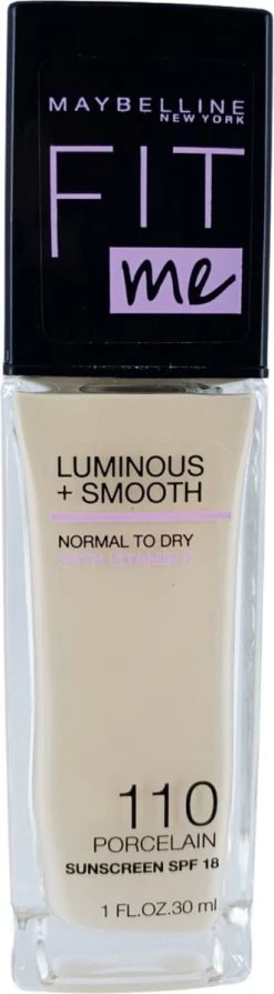 Maybelline - Fit Me Luminous & Smooth Foundation - Porcelain 110 -Cosmeticawinkel 331x1200 3