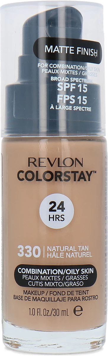 Revlon Colorstay Foundation With Pump - 330 Natural Tan (Oily Skin) 6 Revlon Colorstay Foundation With Pump - 330 Natural Tan (Oily Skin) - Afbeelding 4