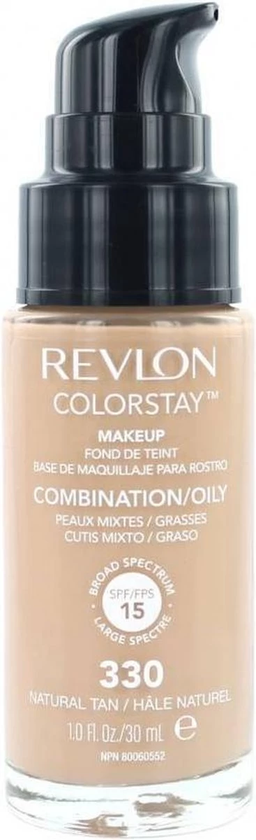 Revlon Colorstay Foundation With Pump - 330 Natural Tan (Oily Skin) 3 Revlon Colorstay Foundation With Pump - 330 Natural Tan (Oily Skin)