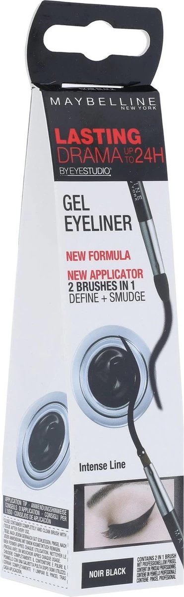 Maybelline Lasting Drama Gel Liner - Zwart - Eyeliner 8 Maybelline Lasting Drama Gel Liner - Zwart - Eyeliner - Afbeelding 6