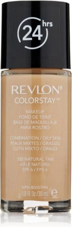 Revlon Colorstay Foundation With Pump - 330 Natural Tan (Oily Skin) 27 Revlon Colorstay Foundation With Pump - 330 Natural Tan (Oily Skin) -Cosmeticawinkel 384x1200
