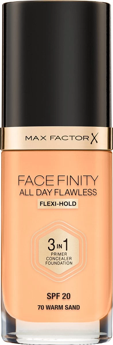 Max Factor Facefinity All Day Flawless 3-In-1 Vegan Foundation 070 Warm Sand 9 Max Factor Facefinity All Day Flawless 3-In-1 Vegan Foundation 070 Warm Sand - Afbeelding 7