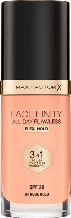 Max Factor Facefinity All Day Flawless 3-in-1 Liquid Foundation - 064 Rose Gold -Cosmeticawinkel 394x1200 2