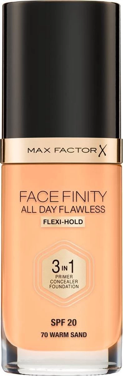 Max Factor Facefinity All Day Flawless 3-In-1 Vegan Foundation 070 Warm Sand 10 Max Factor Facefinity All Day Flawless 3-In-1 Vegan Foundation 070 Warm Sand - Afbeelding 8