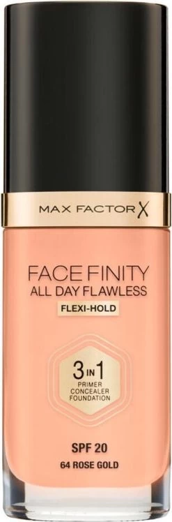 Max Factor Facefinity All Day Flawless 3-in-1 Liquid Foundation - 064 Rose Gold -Cosmeticawinkel 396x1200 5