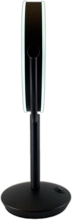 Metalen Verlichte Make-up LED Spiegel Mat Zwart 10x Vergroting 19cm Doorsnee, Inculsief 4x AA Batterijen En USB Stroomkabel -Cosmeticawinkel 397x1200 3