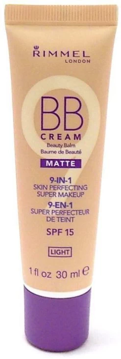 Rimmel London BB Cream 9-in-1 Matte Skin Perfecting Super Makeup - Light - BB Cream -Cosmeticawinkel 406x1200 2