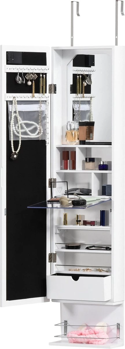 HOMCOM Sieradenkast Met Verlichting 831-326 4 HOMCOM Sieradenkast Met Verlichting 831-326 - Afbeelding 2