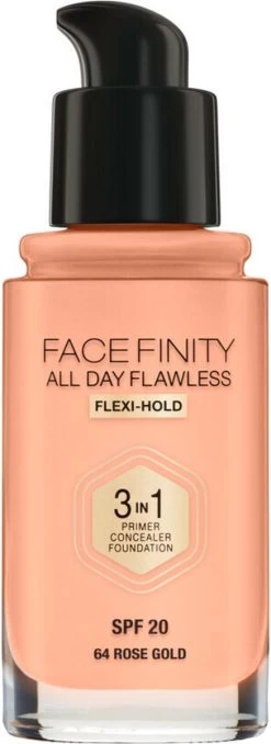 Max Factor Facefinity All Day Flawless 3-in-1 Liquid Foundation - 064 Rose Gold -Cosmeticawinkel 437x1200 2