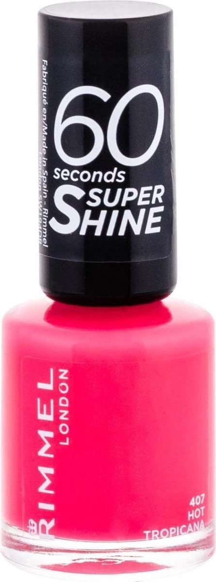 Rimmel London 60 Seconds Supershine Nagellak - 407 Hot Tropicana 4 Rimmel London 60 Seconds Supershine Nagellak - 407 Hot Tropicana - Afbeelding 2
