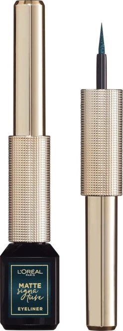 L’Oréal Paris Matte Signature Eyeliner Van Superliner – Matte Liquid Eyeliner – Waterproof - 04 Emeraude – Groen -Cosmeticawinkel 447x1200 6