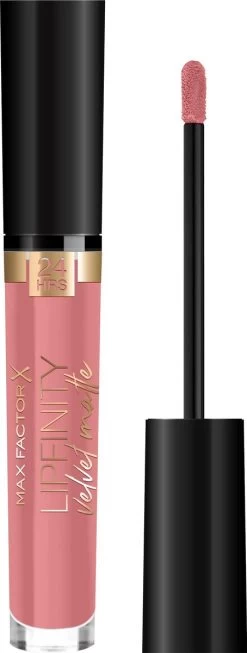 Max Factor Lipfinity Velvet Matte Lippenstift - 045 Posh Pink Nude -Cosmeticawinkel 454x1200 2