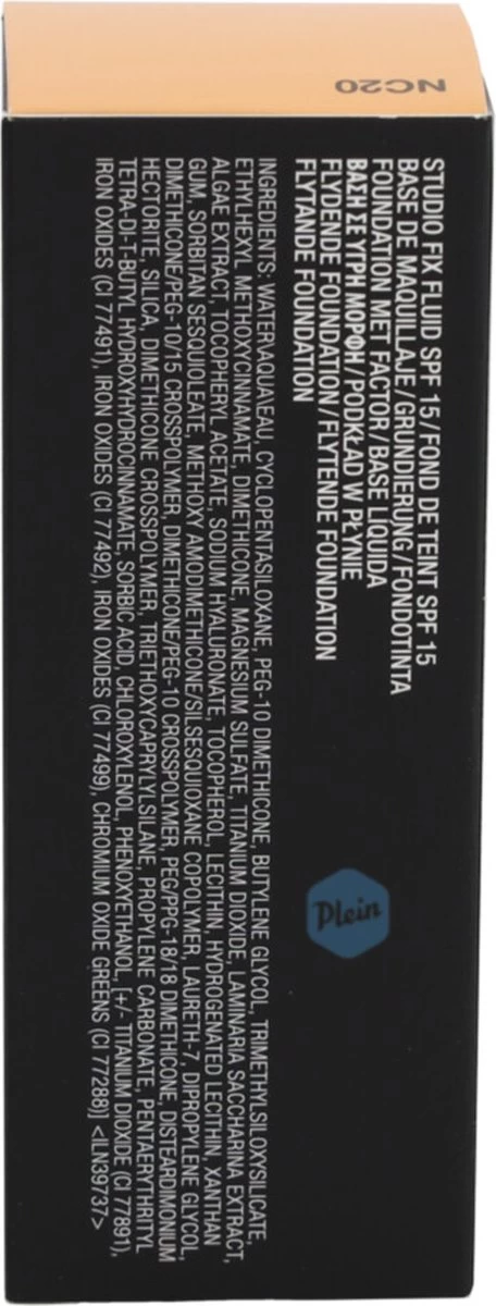 MAC Cosmetics Studio Fix Fluid Foundation - NC20 3 MAC Cosmetics Studio Fix Fluid Foundation - NC20
