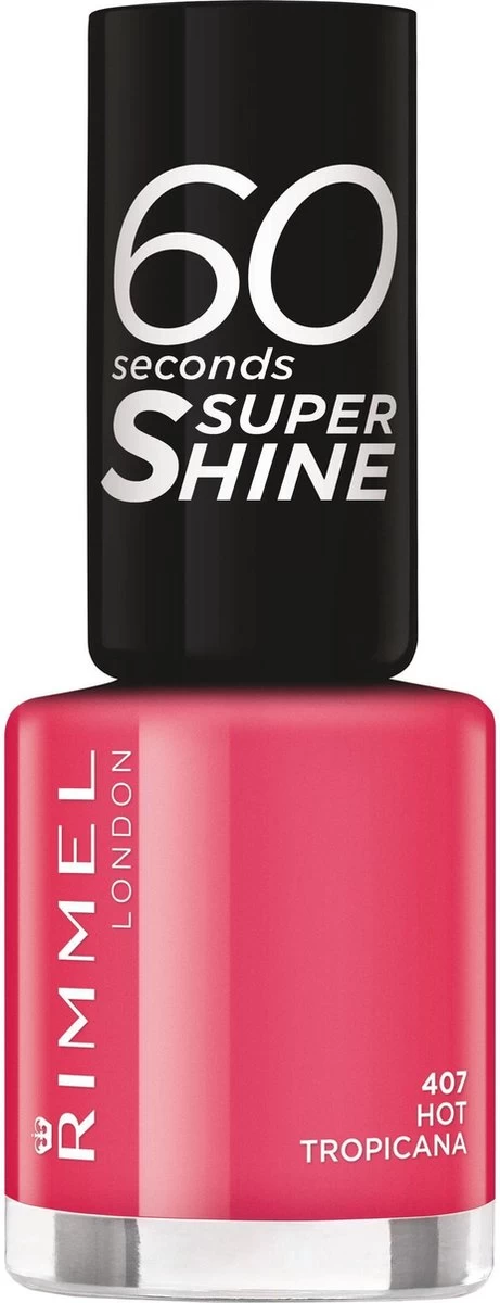Rimmel London 60 Seconds Supershine Nagellak - 407 Hot Tropicana 5 Rimmel London 60 Seconds Supershine Nagellak - 407 Hot Tropicana - Afbeelding 3
