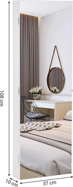 Nancy's Make-up Organizer – Sieraden & Spiegelkast – Spiegelkast, Deur & Wandhouder Met Binnenspiegel – Make-up Opbergen -Cosmeticawinkel 470x1200 2