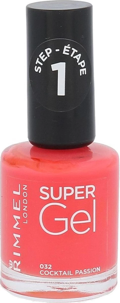 Rimmel London Super Gel Nagellak - 032 Cocktail Passion 7 Rimmel London Super Gel Nagellak - 032 Cocktail Passion - Afbeelding 5