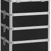 XXL PRO Visagie Beauty Case Koffer Trolley - Nagelkoffer Op Wielen Voor Makeup Of Cosmetica - Grote Uitklapbare Opbergsysteem Nagel Styliste Kapster - Zwart -Cosmeticawinkel 484x1200 3
