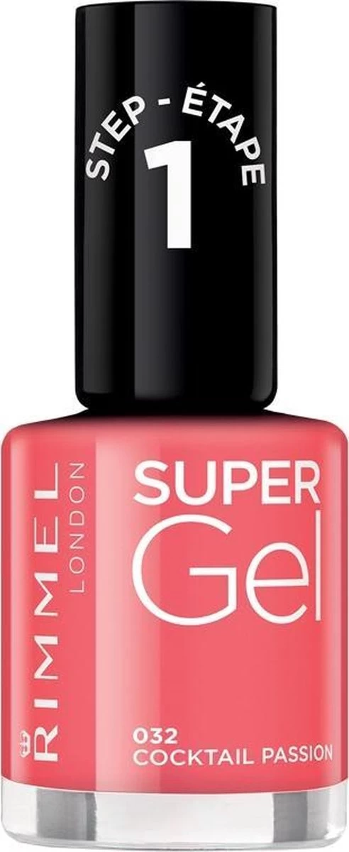 Rimmel London Super Gel Nagellak - 032 Cocktail Passion 4 Rimmel London Super Gel Nagellak - 032 Cocktail Passion - Afbeelding 2