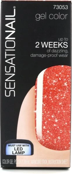 Sensationail Gel Color Nail Polish - Candy Cane Crush