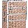 Kapper Koffer Gouden Kleur | Nagel | Visagist | Make-up | Cosmetica | Schminken | Trolley Stevig En Gemaakt Van Aluminium | 3 Delig | 8 Wielen | Bedekt Met Mooie Diamantjes -Cosmeticawinkel 558x1200 4