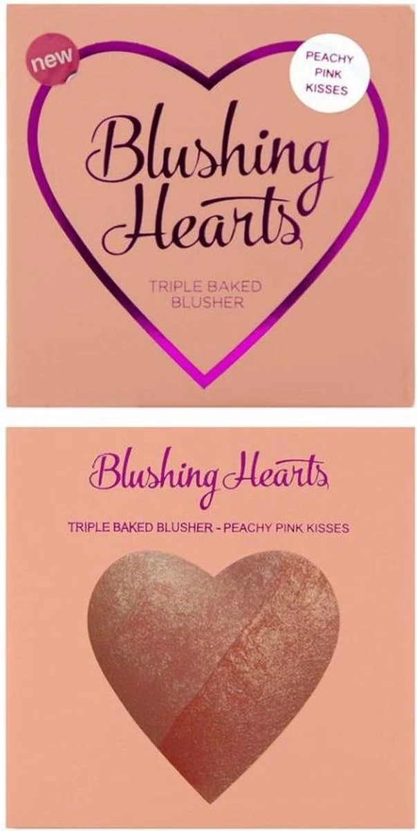 Hearts Blusher - Peachy Pink Kisses 6 Hearts Blusher - Peachy Pink Kisses - Afbeelding 4