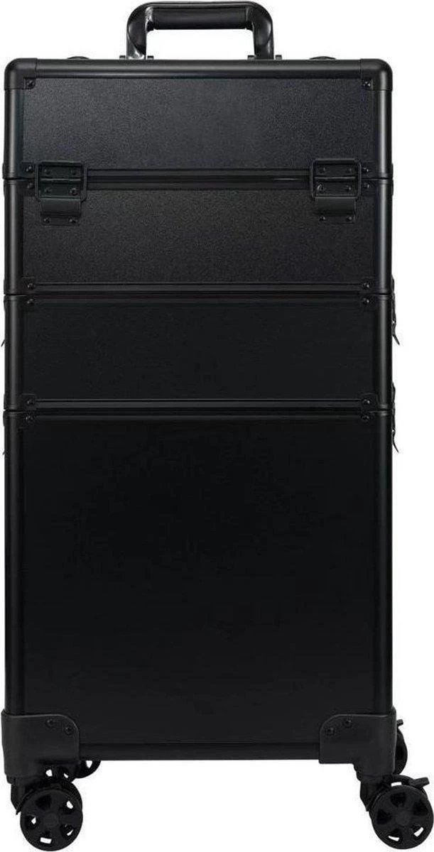 Beautycase / Beautykoffer / Trolley Voor Opbergen Van Uw Persoonlijke Verzorgingsproducten In 3 In 1 Van Aluminium - Bekleed Zwart Fluweel - 8wielen - Kapper - Tattoo - Nagel - Visagie - Make-up - Cosmetica - Schmink - Beauty Case / Beauty Koffer 4 Beautycase / Beautykoffer / Trolley Voor Opbergen Van Uw Persoonlijke Verzorgingsproducten In 3 In 1 Van Aluminium - Bekleed Zwart Fluweel - 8wielen - Kapper - Tattoo - Nagel - Visagie - Make-up - Cosmetica - Schmink - Beauty Case / Beauty Koffer - Afbeelding 2