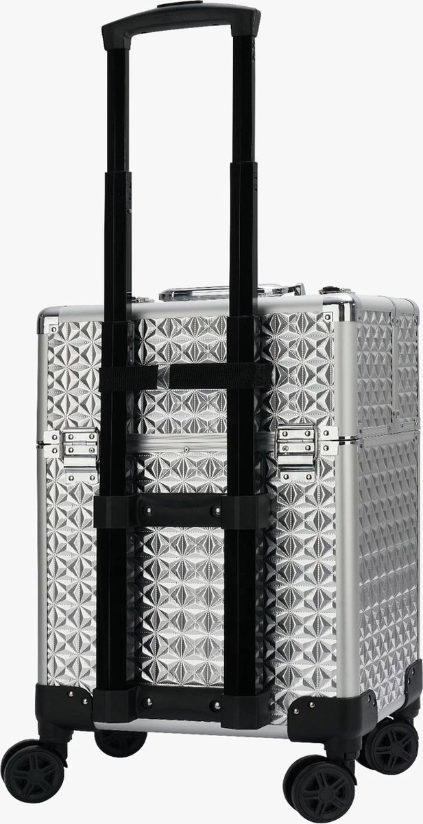Beauty Koffer Zilver | Beautycase / Beautykoffer / Trolley Van Aluminium - 8 Wielen - Kapper Koffer - Tattoo Koffer - Nagel Koffer - Make-up Koffer 6 Beauty Koffer Zilver | Beautycase / Beautykoffer / Trolley Van Aluminium - 8 Wielen - Kapper Koffer - Tattoo Koffer - Nagel Koffer - Make-up Koffer - Afbeelding 4