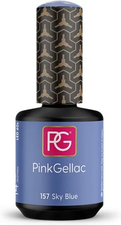 Pink Gellac - Sky Blue - Gellak - Vegan - Blauw - Glanzend - 15ml -Cosmeticawinkel 645x1200 1