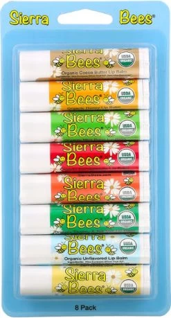 Sierra Bees Lippenbalsems Bijenwas - 8 Pack