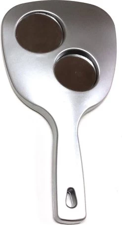 Handspiegel Trio - Spiegel Ø 13,5 Cm - 1X 3X & 5X Vergrotend - Zilver - Afmeting: 25 X 13,3 Cm. -Cosmeticawinkel 653x1200 2