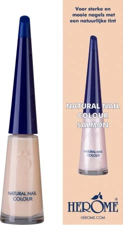Herome Natural Nail Colour Salmon - Verstevigende Nagellak Met Een Natuurlijke Glans - 10ml.