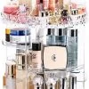 JZK Clear Acryl Home Beauty-organizer 360°, Draaibaare Cosmeticabox Voor Dresser, Slaapkamer, Badkamer, Voor Lippenstift, Kwastjes, Nagellak, Crèmes -Cosmeticawinkel 686x1200 5