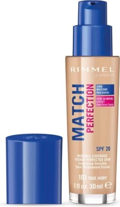 Rimmel London Match Perfection Foundation 103 True Ivory -Cosmeticawinkel 698x1200 1