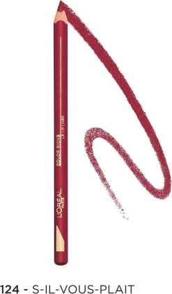 L’Oréal Paris Color Riche Lipliner - 124 S'il Vous Plait - Rood Lippenpotlood -Cosmeticawinkel 705x1200