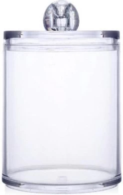 Without Lemon - Wattenstaafjes En Wattenschijfjes Houder - Dubbel Transparant Opberghouder - Opbergdoosje - Makeup Organizer - Zonder Zijopening - Met Deksel - Stapelbaar -Cosmeticawinkel 760x1200 2