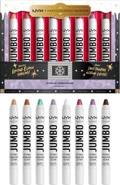 NYX Professional Makeup - Holidays 2022 Mrs Claus - Jumbo Eye Vault - 8 Jumbo Eye Pencils -Cosmeticawinkel 783x1200 4