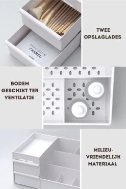 Make-up Organizer - Cosmetica Opbergdoos - Sieraden Bakje - Dames - Wit - Opmaken -Cosmeticawinkel 804x1200 4