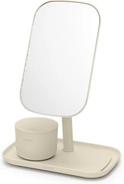 Brabantia ReNew Make-up Spiegel - Met Accessoireschaal - Soft Beige -Cosmeticawinkel 811x1200 3